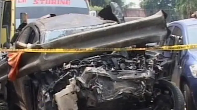 Tim Labfor dan Produsen Periksa Bangkai Mobil Dul