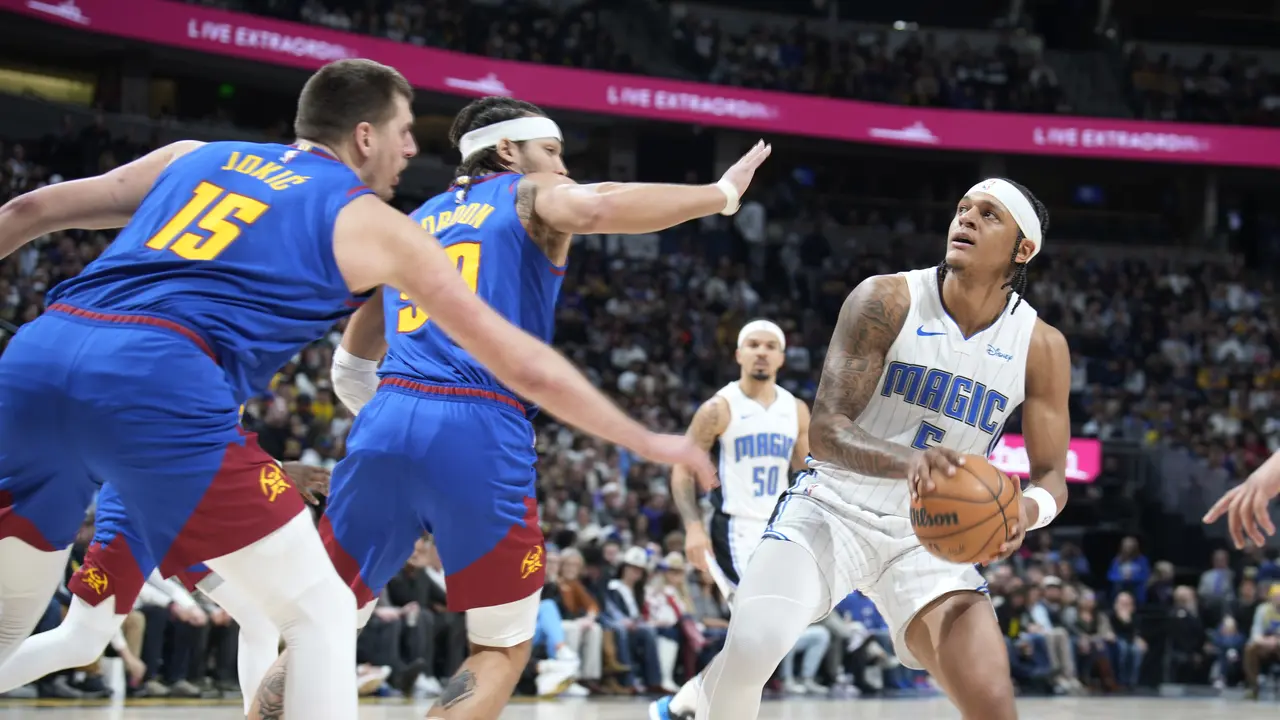 Paolo Banchero beraksi saat Magic mengalahkan Nuggets di lanjutan NBA