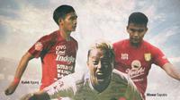 Ilustrasi Pemain Kushedya Hari Yudo, Miswar Saputra, Kadek Agung (Bola.com/Adreanus Titus)