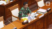 KSAD Jenderal TNI Andika Perkasa menjalani uji kelayakan dan kepatutan calon Panglima TNI di gedung DPR, Jakarta, Sabtu (6/11/2021). Andika Perkasa diajukan Presiden Joko Widodo sebagai Panglima TNI menggantikan Marsekal Hadi Tjahjanto yang pensiun bulan ini. (Liputan6 com/Angga Yuniar)