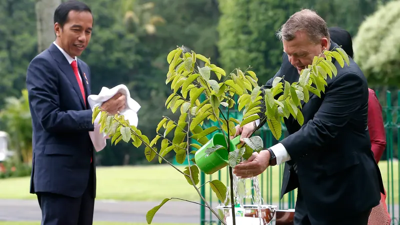 Presiden Jokowi dan PM Denmark Lars Lokke Rasmussen