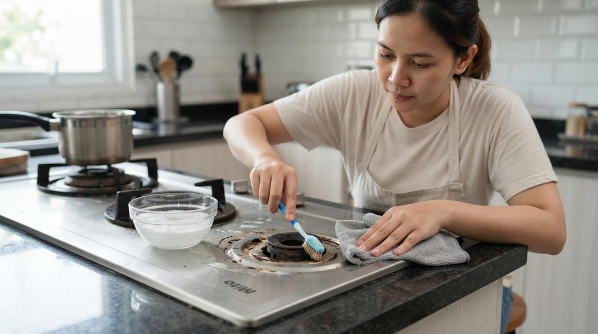 Cara Membersihkan Sela Kompor Tanam yang Sulit Dijangkau