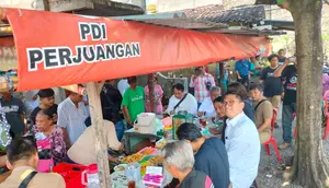 Calon Gubernur Jawa Tengah dari Partai Gerindra, Sudaryono blusukan di kampung home industry di Danukusuman, Serengan, Surakarta, Kamis, 16 Mei 2024. (Ist).