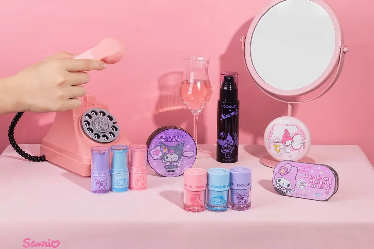 Kolaborasi Pertama Focallure dengan Sanrio Characters, Luncurkan Koleksi Makeup dan Skincare Menggemaskan