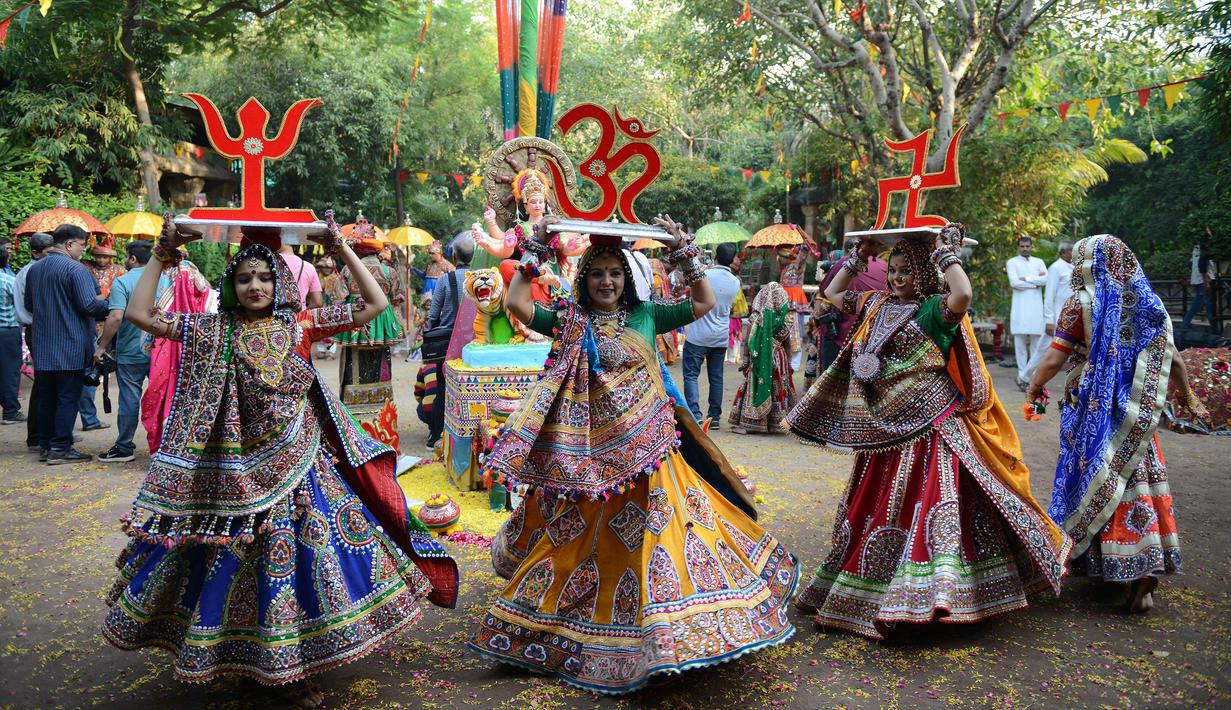 Foto Lihat Latihan Para Penari India Jelang Festival Navratri Global Liputan6 Com