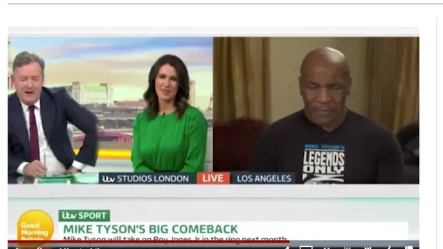 Mike Tyson mengantuk saat wawancara yang ditayangkan secara langsung