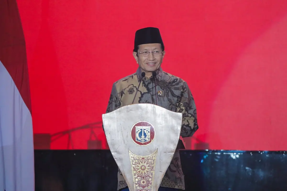 Menteri Agama atau Menag Nasaruddin Umar menghadiri perayaan Natal 2024 bersama Aparatur Sipil Negara (ASN) beserta keluarga BUMD serta DPRD DKI Jakarta.