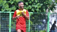 Pemain asing Arema FC, Bruno Smith. (Bola.com/Iwan Setiawan)