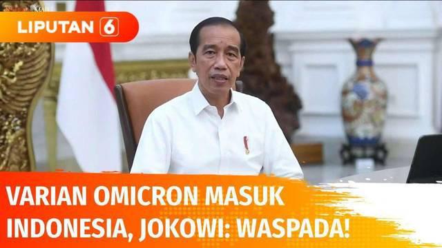 Presiden Joko Widodo menyampaikan perkembangan virus Covid-19 seiring ditemukannya varian omicron di Indonesia. Jokowi mengimbau masyarakat untuk waspada dan jangan panik serta mengimbau masyarakat untuk segera melaksanakan vaksinasi bagi yang belum.