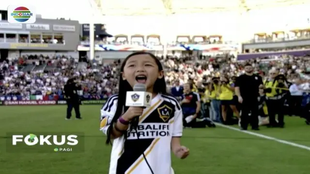 Bikin Bangga, Penyanyi Cilik Keturunan Indonesia Nyanyi di Major League Soccer