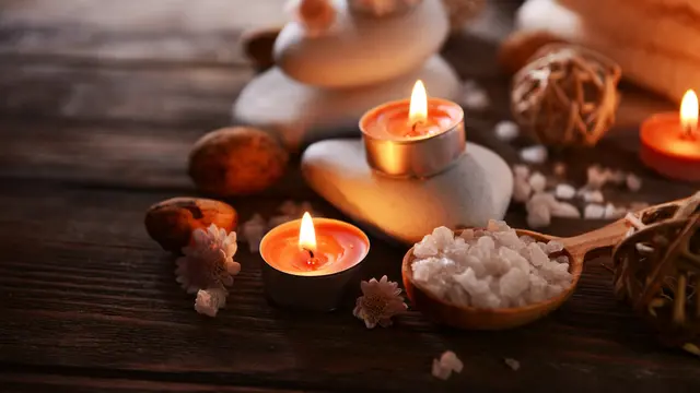 Ilustrasi lilin aromaterapi