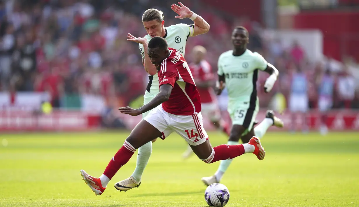 Chelsea menang comeback 3-2 atas Nottingham Forest. (Martin Rickett/PA via AP)