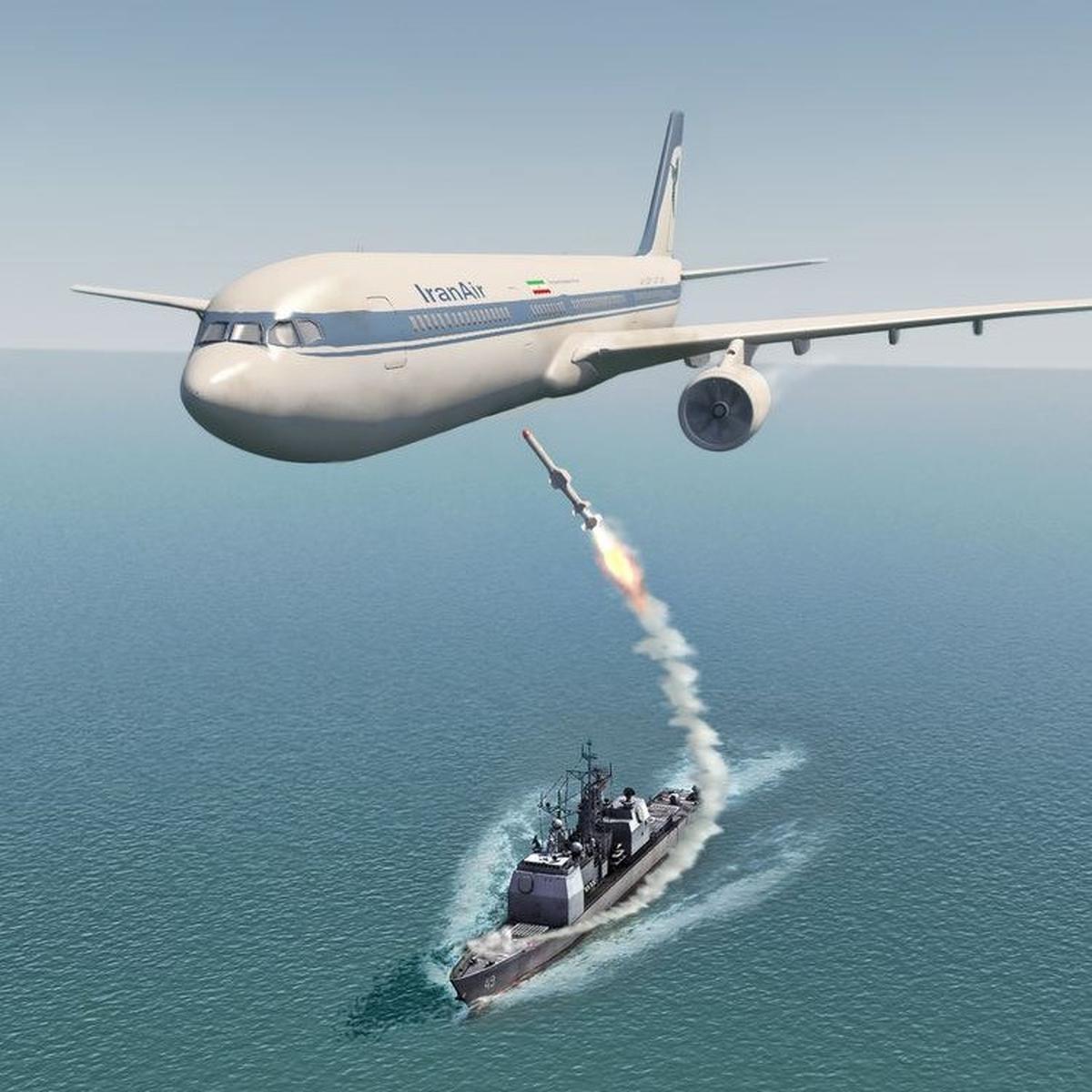 kapal perang as tembak jatuh pesawat iran air
