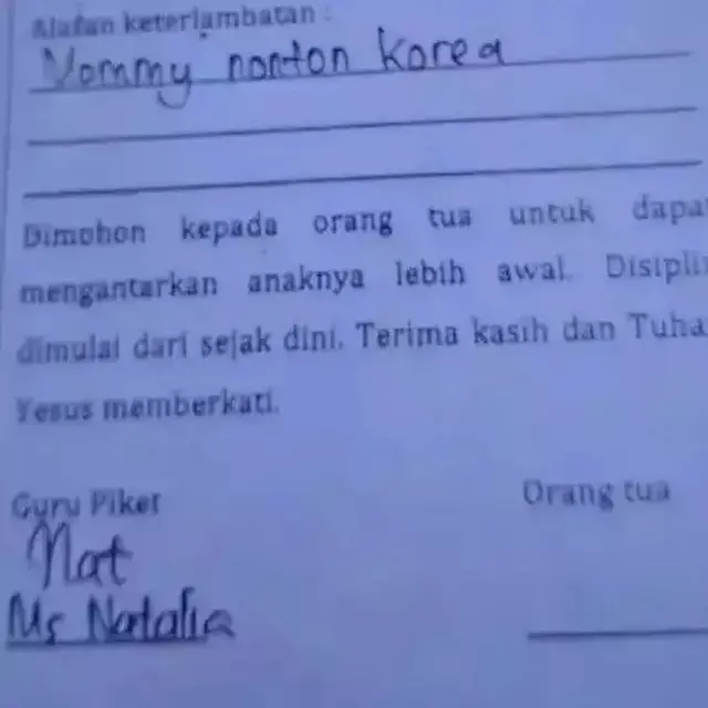 6 Alasan Nyeleneh Murid Terlambat ke Sekolah Ini Bikin Guru Tepuk Jidat