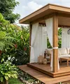 Inspirasi Gazebo Kecil yang Bikin Rumah Sederhana Terlihat Lebih Mahal. (Gemini AI)