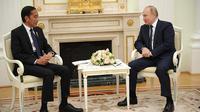 Kunjungan Presiden Indonesia Joko Widodo (Jokowi) ke Rusia bertemu Vladimir Putin. (Kremlin)