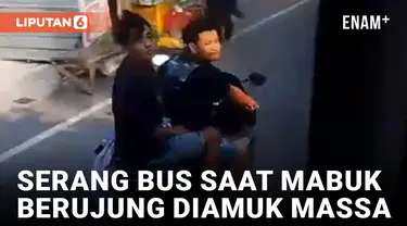 Rusak dan Adang Bus dalam Keadaan Mabuk, 2 Pemuda di Jombang Diamuk Penumpang dan Warga