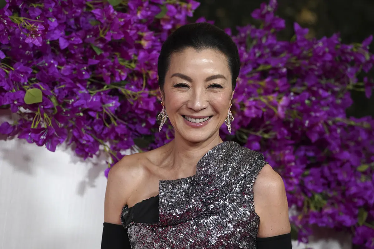 Michelle Yeoh di Piala Oscar 2024. (Jordan Strauss/Invision/AP)