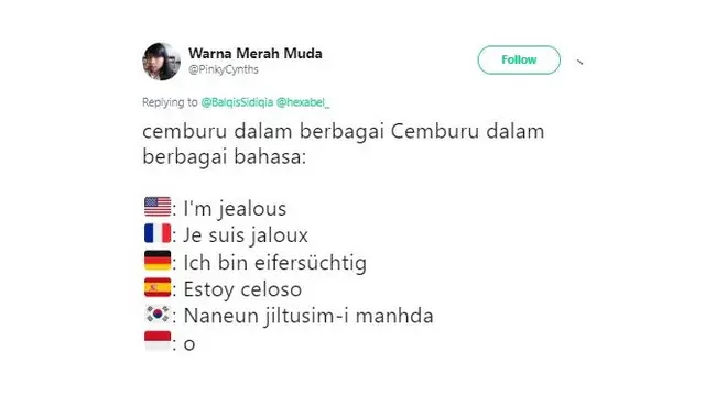 Terjemahan Cemburu