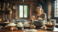 resep beras kencur ©Ilustrasi dibuat AI