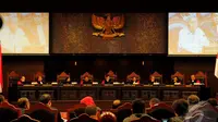 Mahkamah Konstitusi kembali menggelar sidang sengketa pilpres yang keenam (Liputan6.com/Andrian M Tunay)