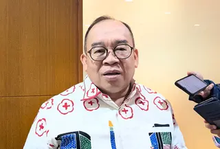 Ketua Palang Merah Indonesia (PMI) Jakarta, Beky Mardani, dalam acara donor darah bersama Diastika Biotekindo di Jakarta Timur, Kamis (18/9/2025).