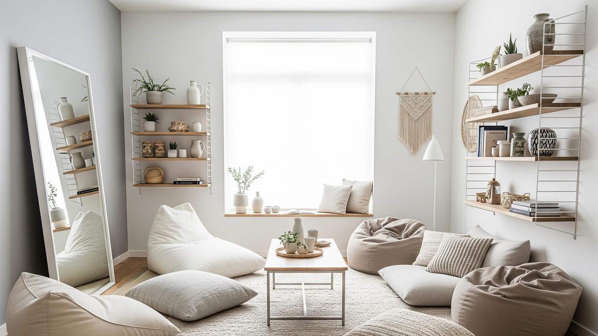 13 Cara Menata Ruang Tamu Kecil Tanpa Kursi Besar agar Lebih Lega dan Estetik