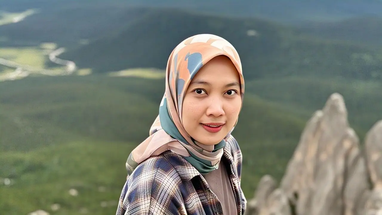 Outfit Naik Gunung Wanita: Kemeja Flanel + Legging Thermal