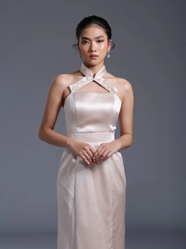 Model Dress Pesta Elegan Kerah Shanghai