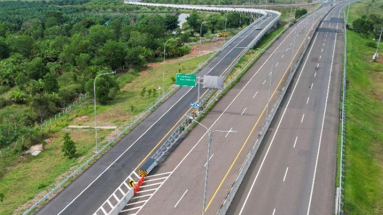 Jalan Tol Trans Sumatera (JTTS) ruas Tol Simpang Indralaya-Prabumulih yang dibangun Hutama Karya. (Dok Hutama Karya)