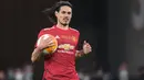 <p>Selebrasi striker Manchester United, Edinson Cavani setelah mencetak gol ke gawang Villarreal pada laga final Liga Europa 2020/2021 di Gdansk Stadium, Gdansk, Polandia (26/5/2021). Edinson Cavani total mencetak 6 gol dan 3 assist dari 5 penampilan bersama MU dalam satu edisi Liga Europa yang diikutinya pada musim 2020/2021. (AFP/Pool/Michael Sohn)</p>