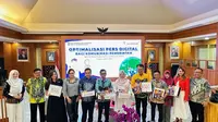 Dinas Komunikasi dan Informatika Kalimantan Selatan (Kalsel) bersama Emtek Grup menggelar acara bertajuk Optimalisasi Pers Digital Bagi Komunikasi Pemerintah di Wisma Pemprov Kalsel, Jakarta Pusat, Rabu (6/3/2024).