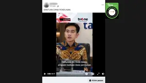 Cek Fakta: Hoaks Video Wapres Gibran Sampaikan Bantuan Dana Pensiunan