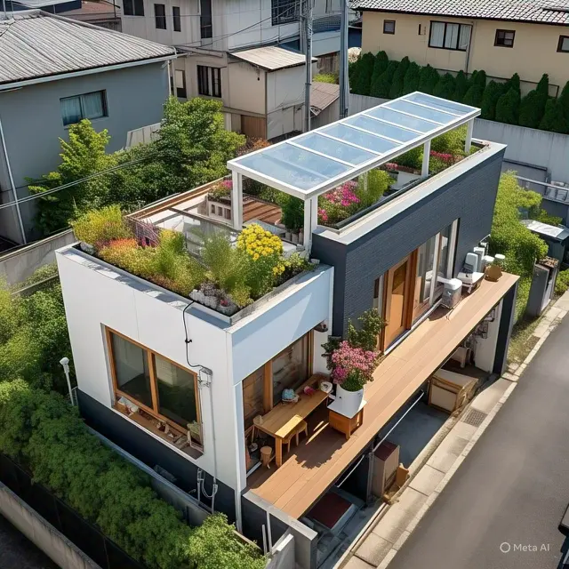 Rumah 2 Lantai dengan Rooftop Garden dan Skylight