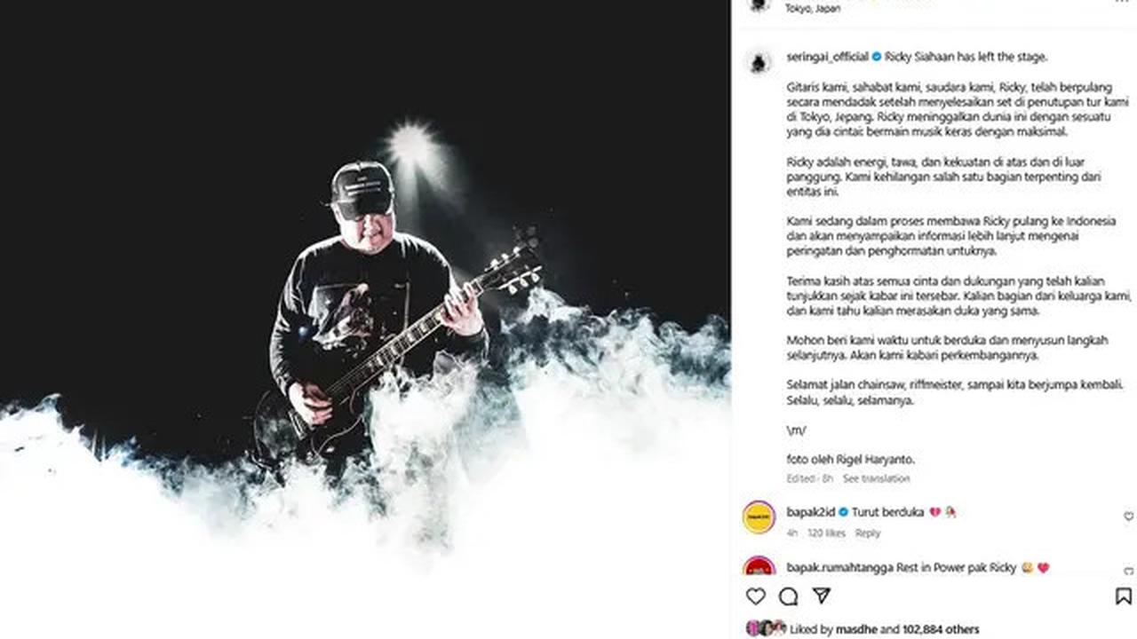 Jenazah Ricky Siahaan Gitaris Seringai Tiba di Tanah Air Besok, 24 April 2025 Petang