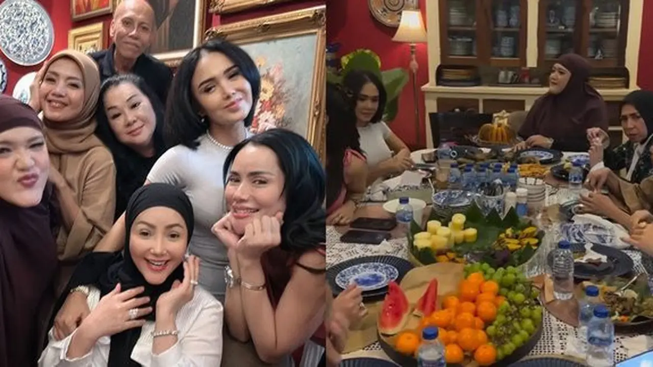 Momen Arisan Melly Goeslaw dan Sahabat di Rumah Yuni Shara yang Homey. (instagram/wonty_dw)