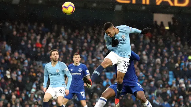 Manchester City Tekuk Everton, Gabriel Jesus Sumbang 2 Gol