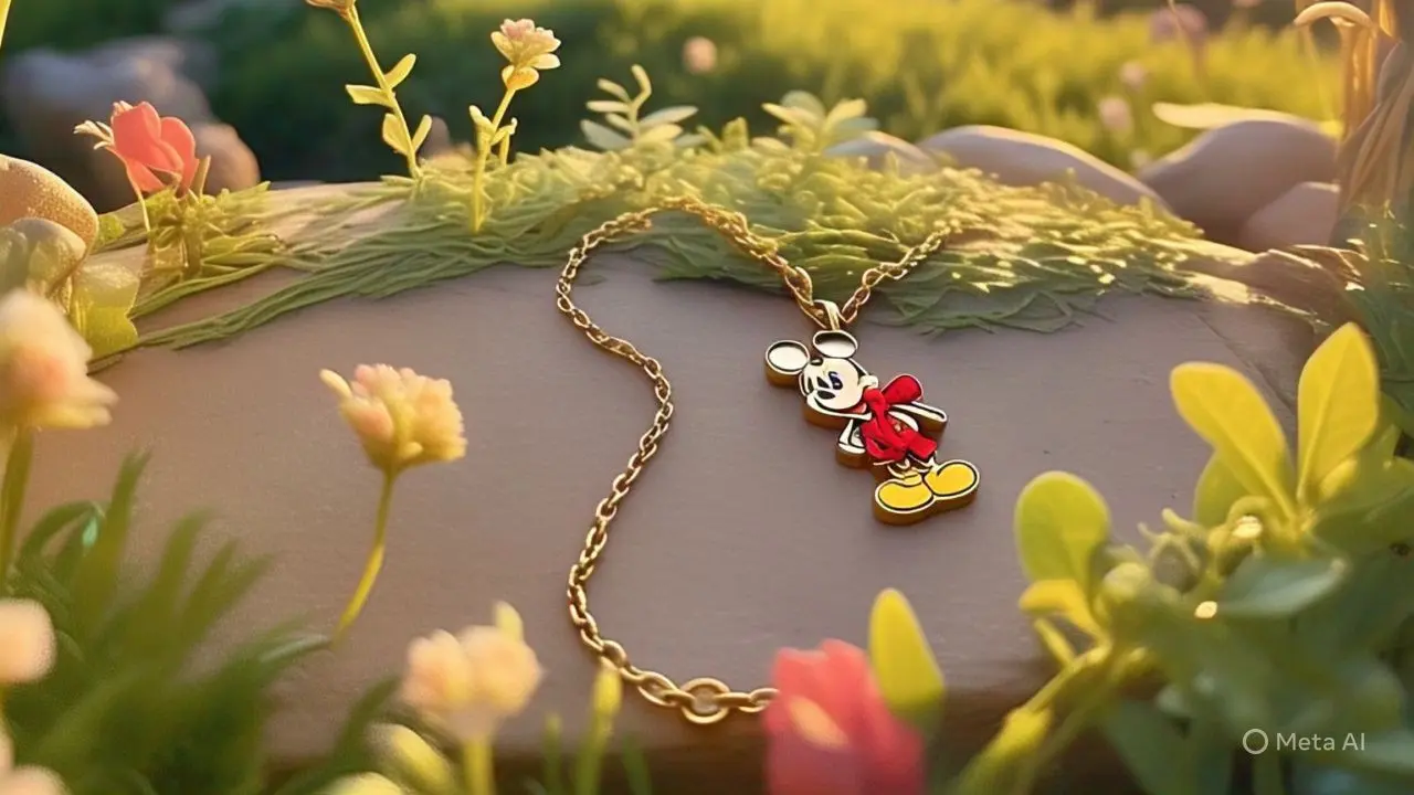 Kalung Dengan Desain Karakter Film Disney/Meta AI