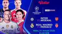 Live Streaming Liga Champions Pekan Ke-7, Tayang di Vidio