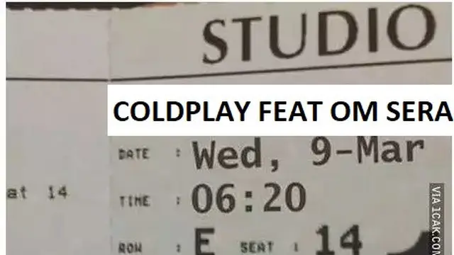 6 Editan Tiket Konser Ini Absurd Banget, Fans Coldplay Senyum Lebar