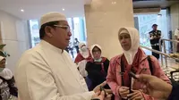 Wakil Ketua Komisi VIII DPR RI sekaligus Anggota Tim Pengawas Haji DPR RI, Abdul Wachid saat berkunjung ke hotel transit jemaah Indonesia yang ada di Madinah, Arab Saudi, Senin (24/6/2024). (Foto: Teatrika Putri SCTV)