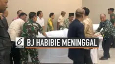 BJ Habibie meninggal hari Rabu (11/9/2019) di usia 83 tahun. Kedua anak Habibie sempat mengangkat jenazah almarhum saat keluar dari RSPAD Gatot Soebroto.