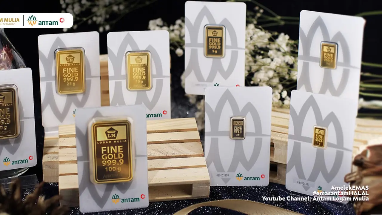 Beragam produk emas produksi Antam. (Istimewa)