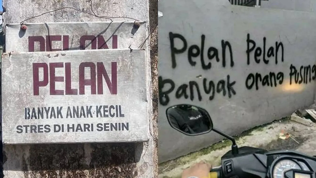 9 Potret Himbauan Pelan-Pelan di Jalan Ini Bikin Geleng Kepala
