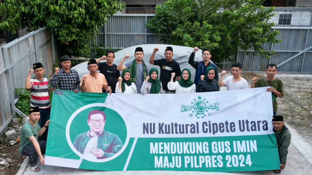 Sekelompok orang yang mengatasnamakan Warga NU Kultural Cipete Utara, Jakarta menggelar deklarasi mendukung Ketua Umum Partai Kebangkitan Bangsa (PKB) Abdul Muhaimin Iskandar maju di Pilpres 2024, Sabtu (1/7/2024) (Istimewa)