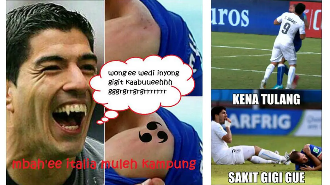 Aksi Gigit Suarez terhadap Chiellini