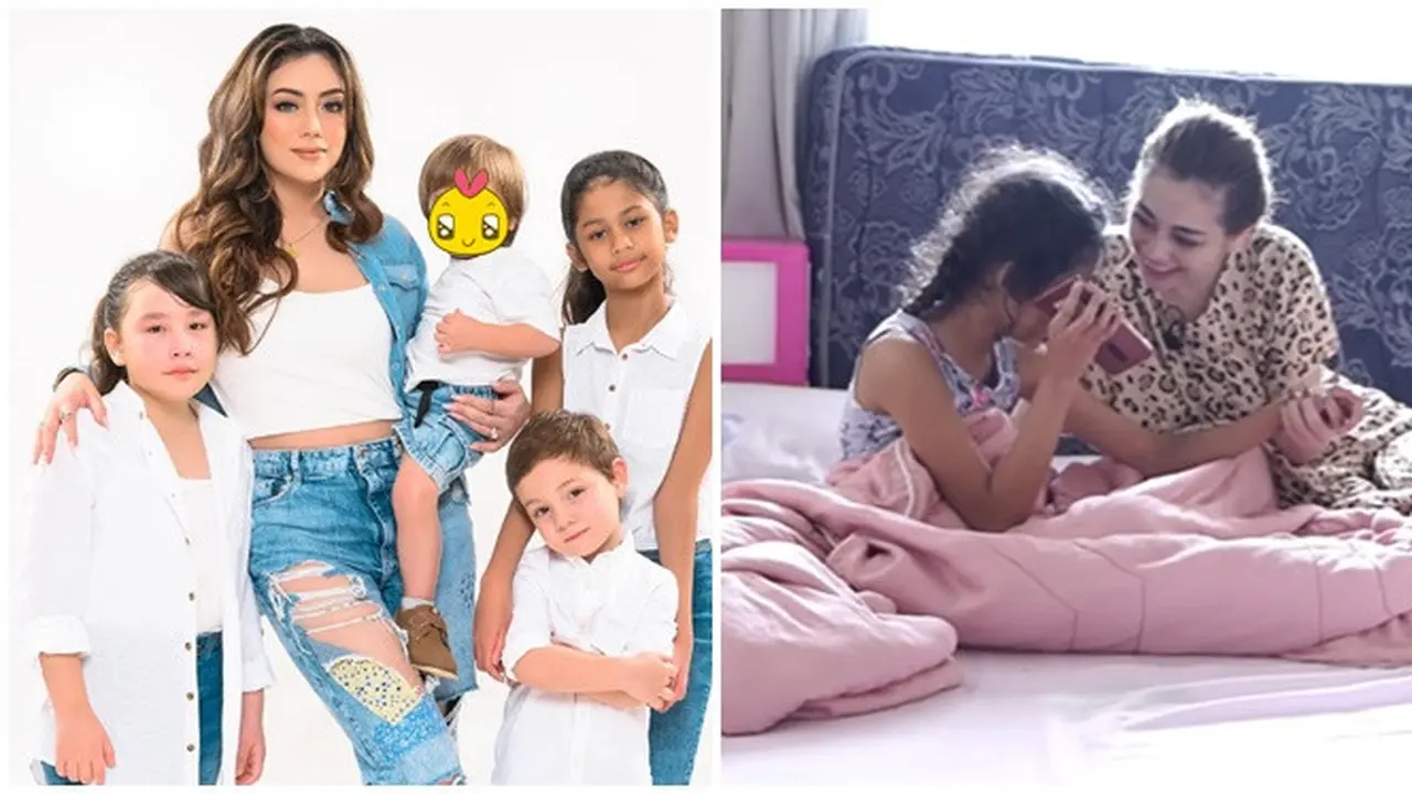 6 Momen Celine Evangelista Momong Keempat Buah Hati, Jadi Ibu Idaman