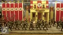 Miniatur tentara Nazi dipajang saat pameran Indonesia Comic Con di JCC, Jakarta, Sabtu (14/11). Lebih dari 80 produk baru dan eksklusif diperkenalkan pada pameran tersebut. (Liputan6.com/Fery Pradolo)