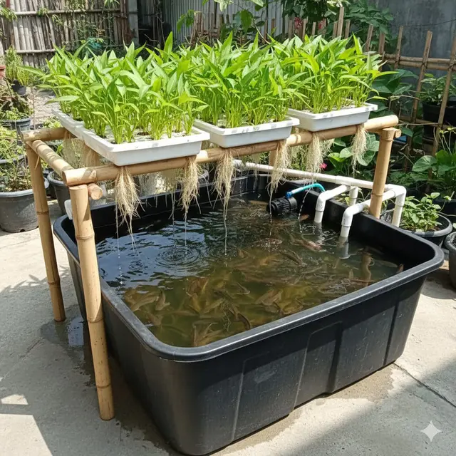 Kebun Aquaponik Mini (Gemini AI)
