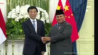 Prabowo Terima Kunjungan Ketua MPR China di Istana Merdeka